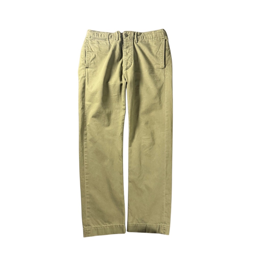 RRL Ralph Lauren Military Surplus Twill Pants Olive Green Chino RN41381 Men32x31